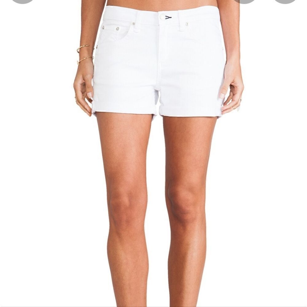 Rag & Bone Boyfriend Short in Aged White Jean Shorts  32